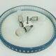Rare large ceiling light by hillebrand 1960s textured glass blue metal fram