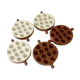 Emile henry snail service - 5 poêlons 12 holes - brown and beige caquelons