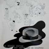 Mossant hat - pub shop poster 1930