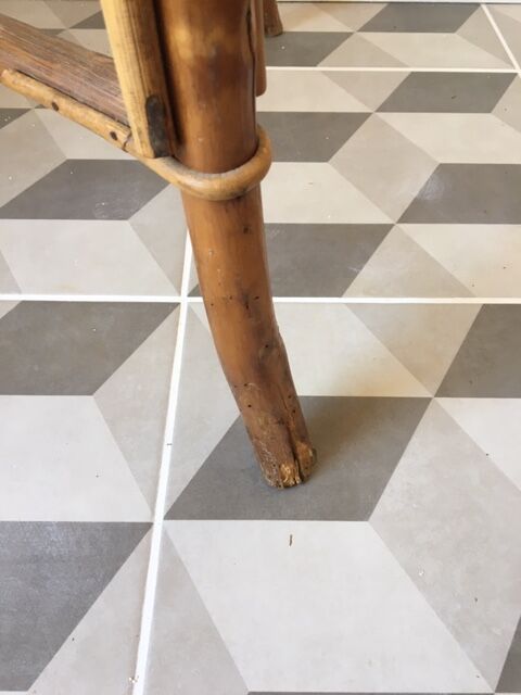 Rattan table and chair