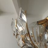 Chandlier with simplistic crystal glass elements