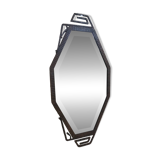 Art deco mirror, haze and wrought iron