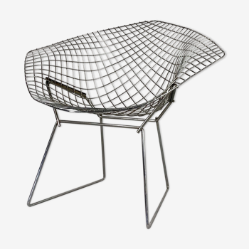 Fauteuil diamond chromé par Harry Bertoia pour Knoll 1970