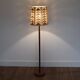 Scandinavian teak and leather floor lamp, 1960