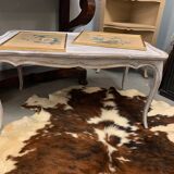 Patinated white coffee table