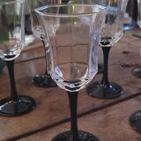 Set of 9 80's stemmed glasses