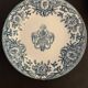10 plates in old blue earthenware Terre de Fer Léon Graves model Louis XVI 20th century