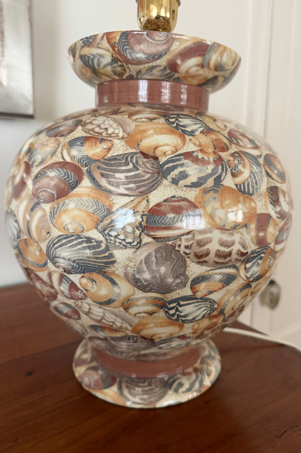 Lamp base Lancel Paris vintage - made in Italy - shell decor