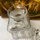 Antique engraved pinched crystal decanter