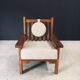 Brutalist Square Oak Lounge Chair, Belgium, 1950s