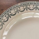 Serving of 6 plates in iron earth, Salins