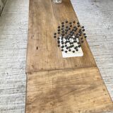 Two-sided central island counter in pine 220cm