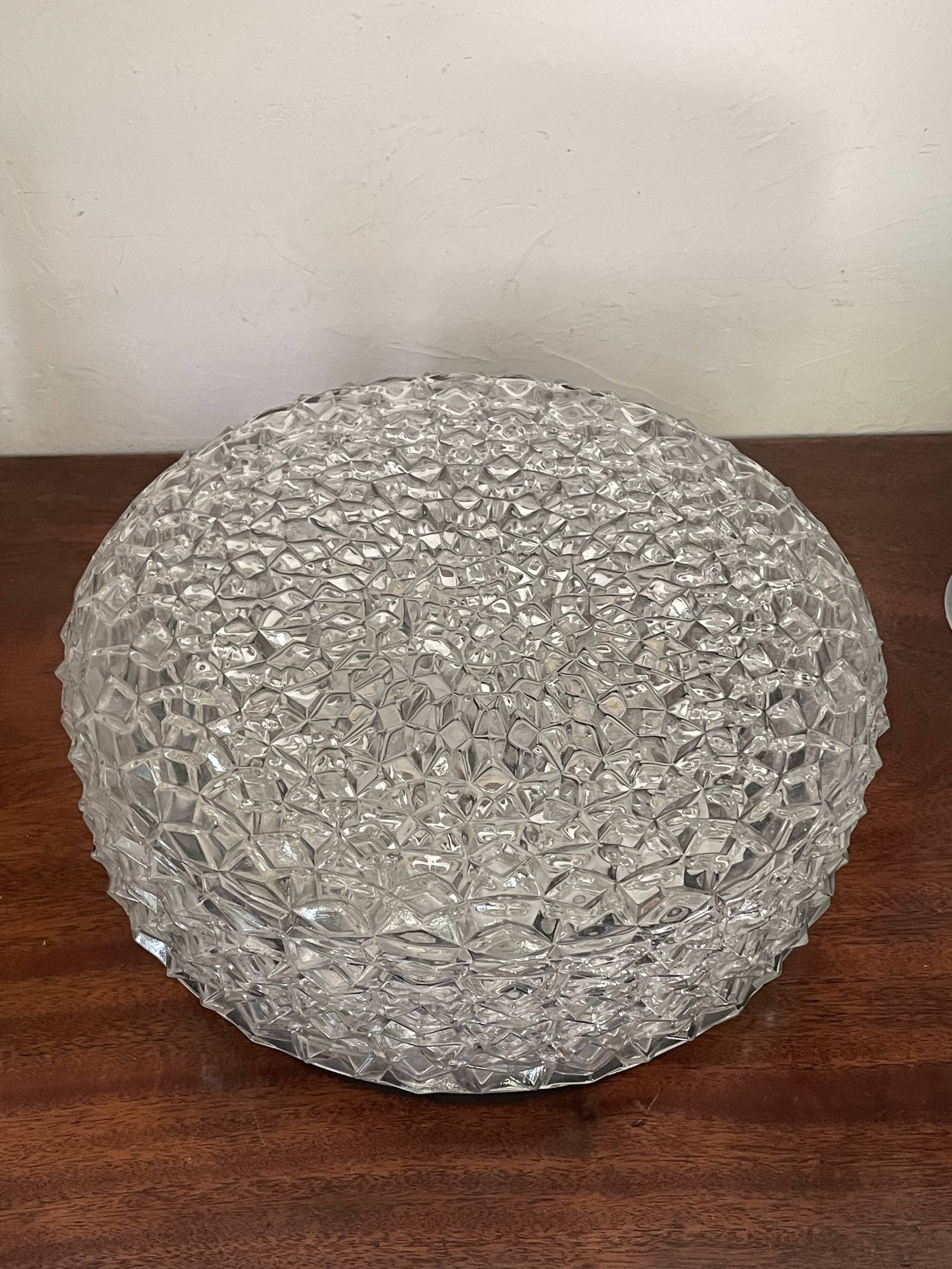 RZB glass globe ceiling light 29cm Vintage