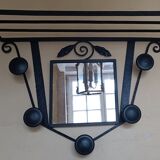 Art Deco wrought iron coat rack