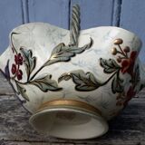 Basket trinket bowl Keller and Guerin Lunéville art nouveau