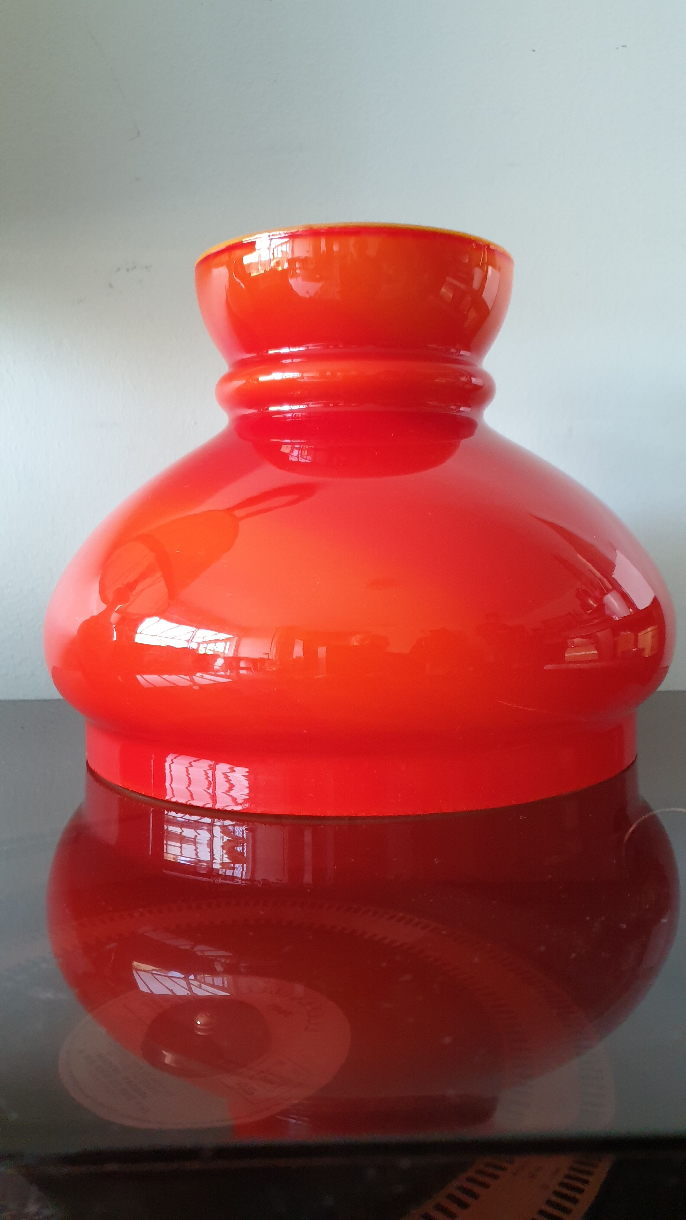 Abat day vintage opaline glass orange 1970