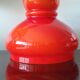 Abat day vintage opaline glass orange 1970