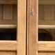 Parisian glass cabinet in solid raw oak, 1950