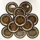 12 dessert plates in vintage ceramic Kosmos Arabia