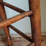 Tabouret ancien cannage et bois tourné