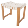Scandinavian modern wooden stool with white bands, 1970's