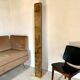 Totem column floor lamp in glass and vintage brass