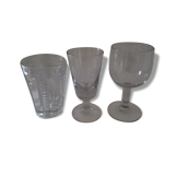 3 verres anciens soufflés