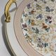 Dessert service, cake service, flowers and gilding, 6 plates and a vintage pie dish.