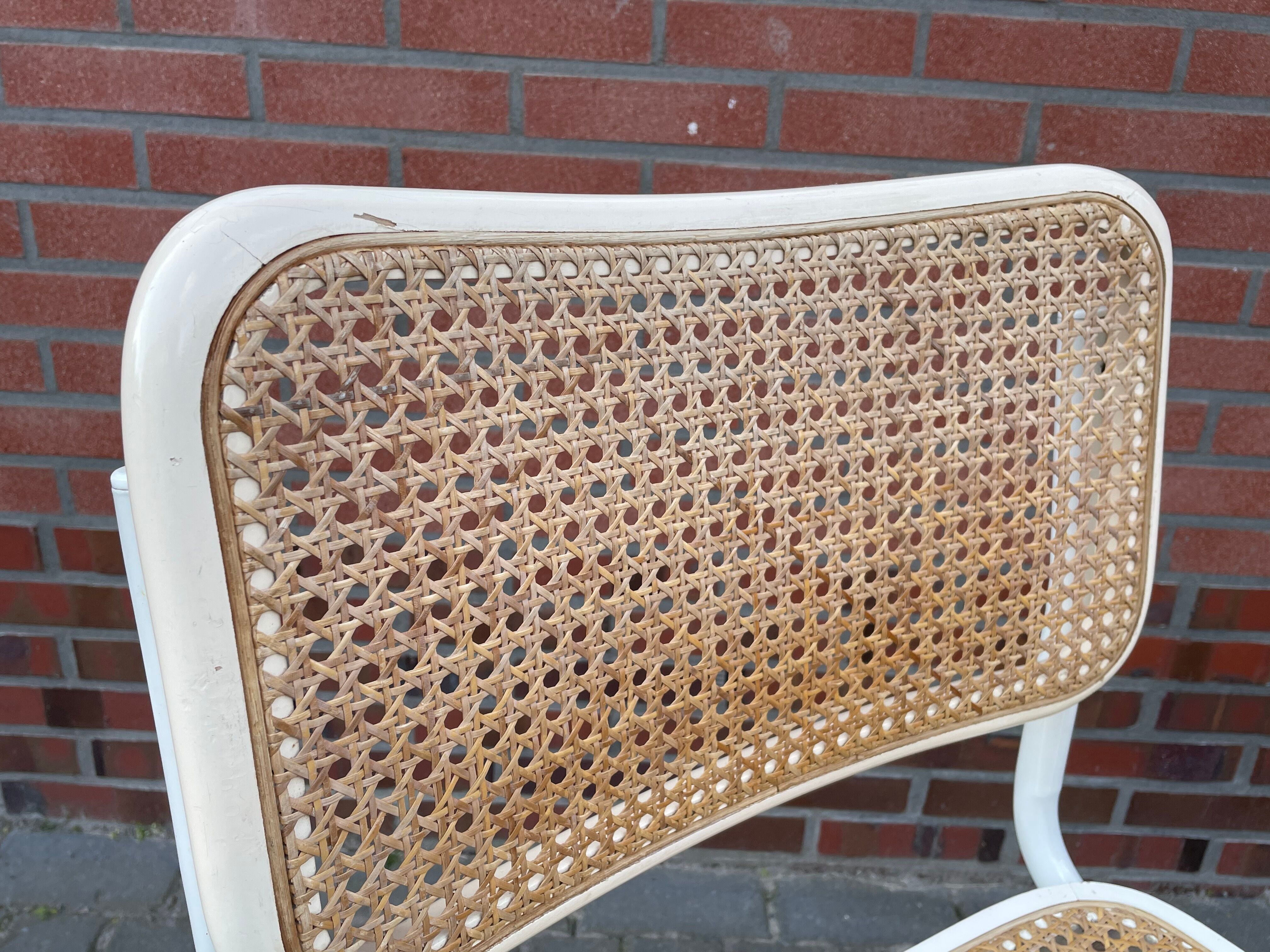 Cesca dining room chair designed by Marcel Breuer