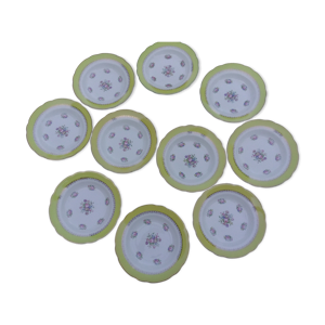 10 assiettes creuses - digoin sarreguemines