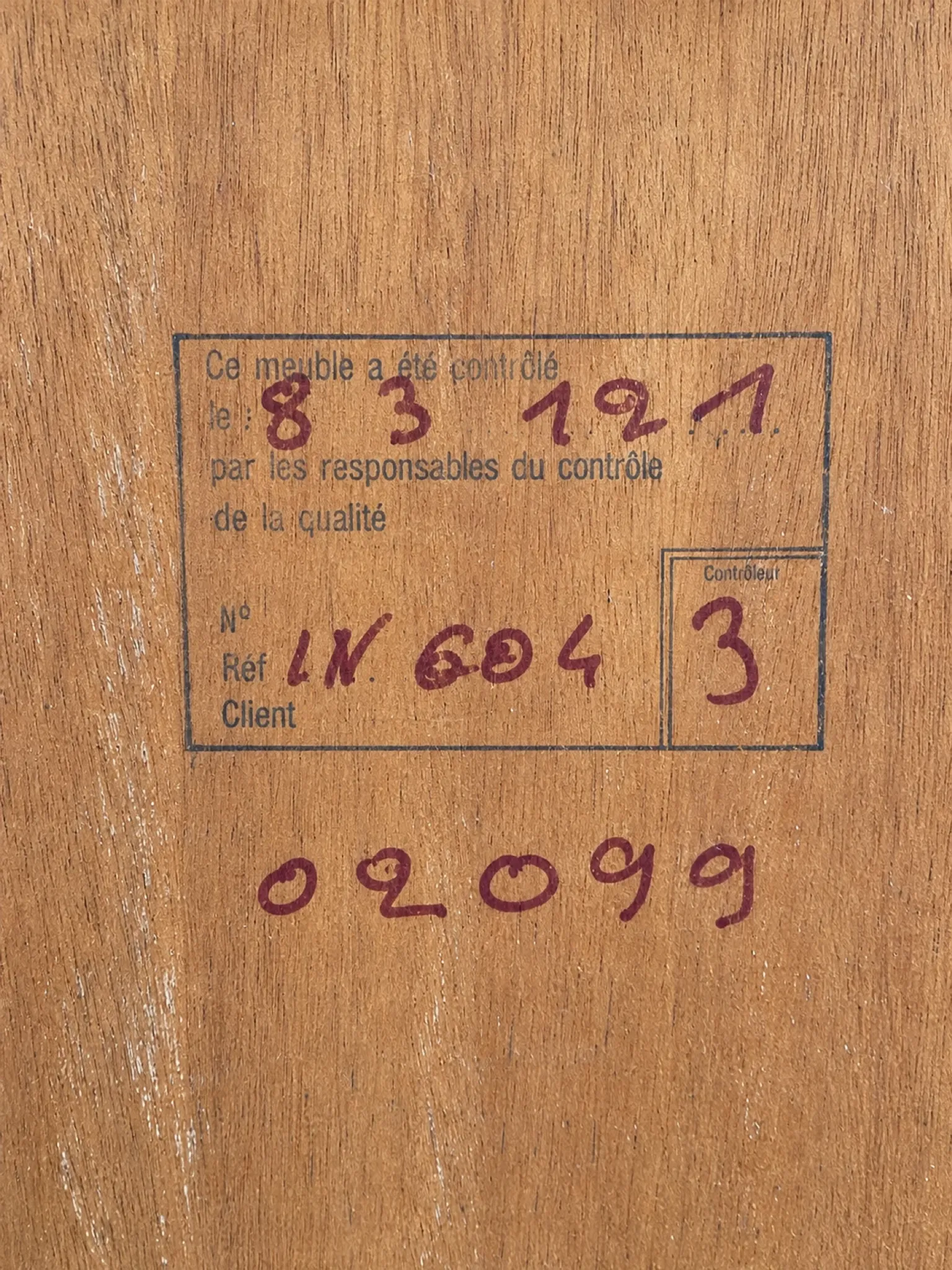 French library in Louis-Philippe style made of solid fruitwood.