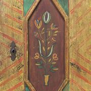 Armoire de mariage en folk art peint antique