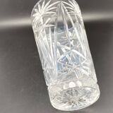 Chiseled glass vase