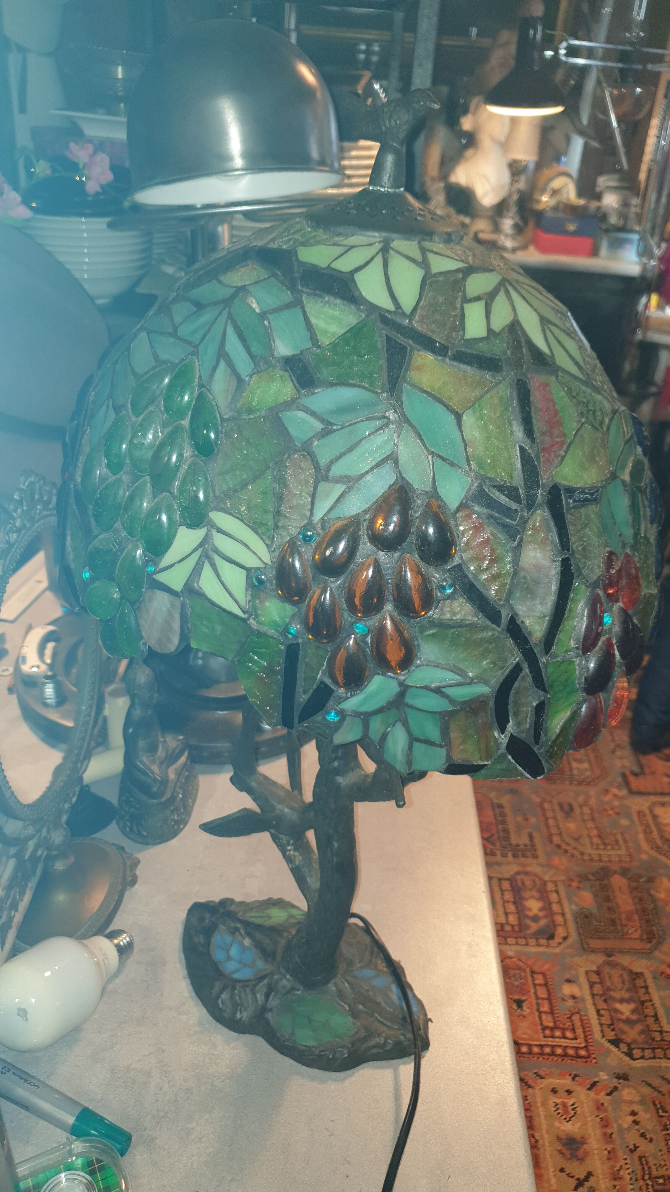 Stained glass lamp floral