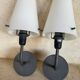 2 Wall Sconces with White Opal Glass Shades
