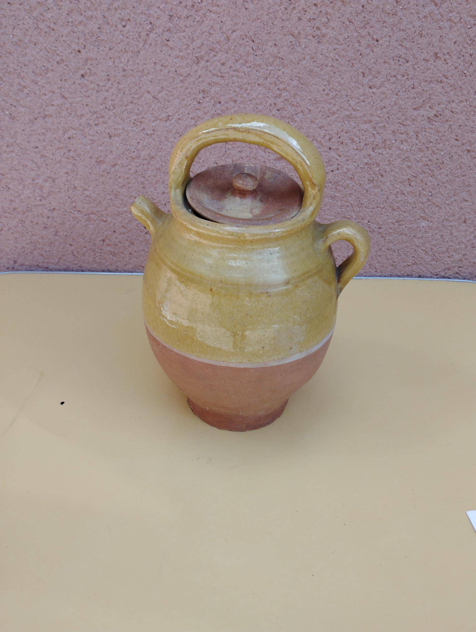Antique handmade ceramic goat