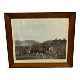 Hunting scene lithograph