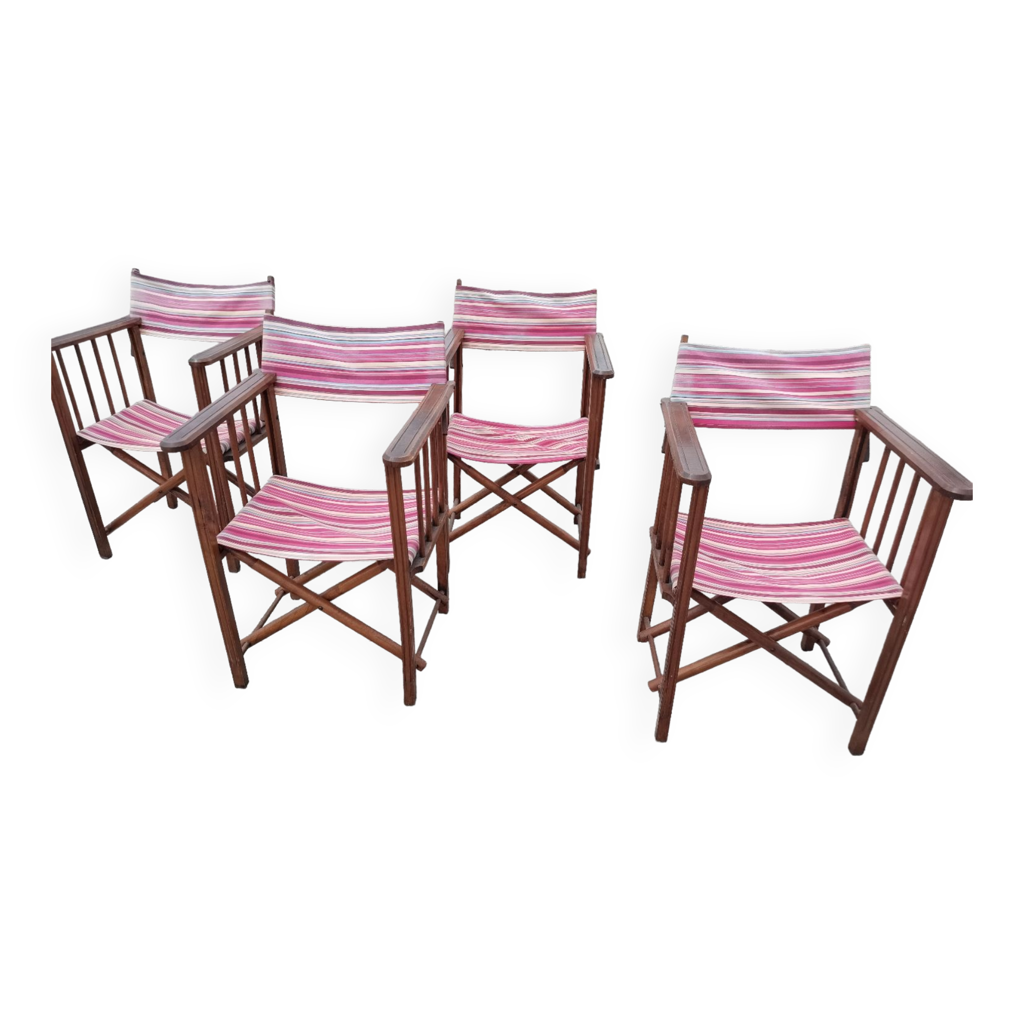 Fauteuil metteur en scène - régisseur bleu - Lot de 2 pièces