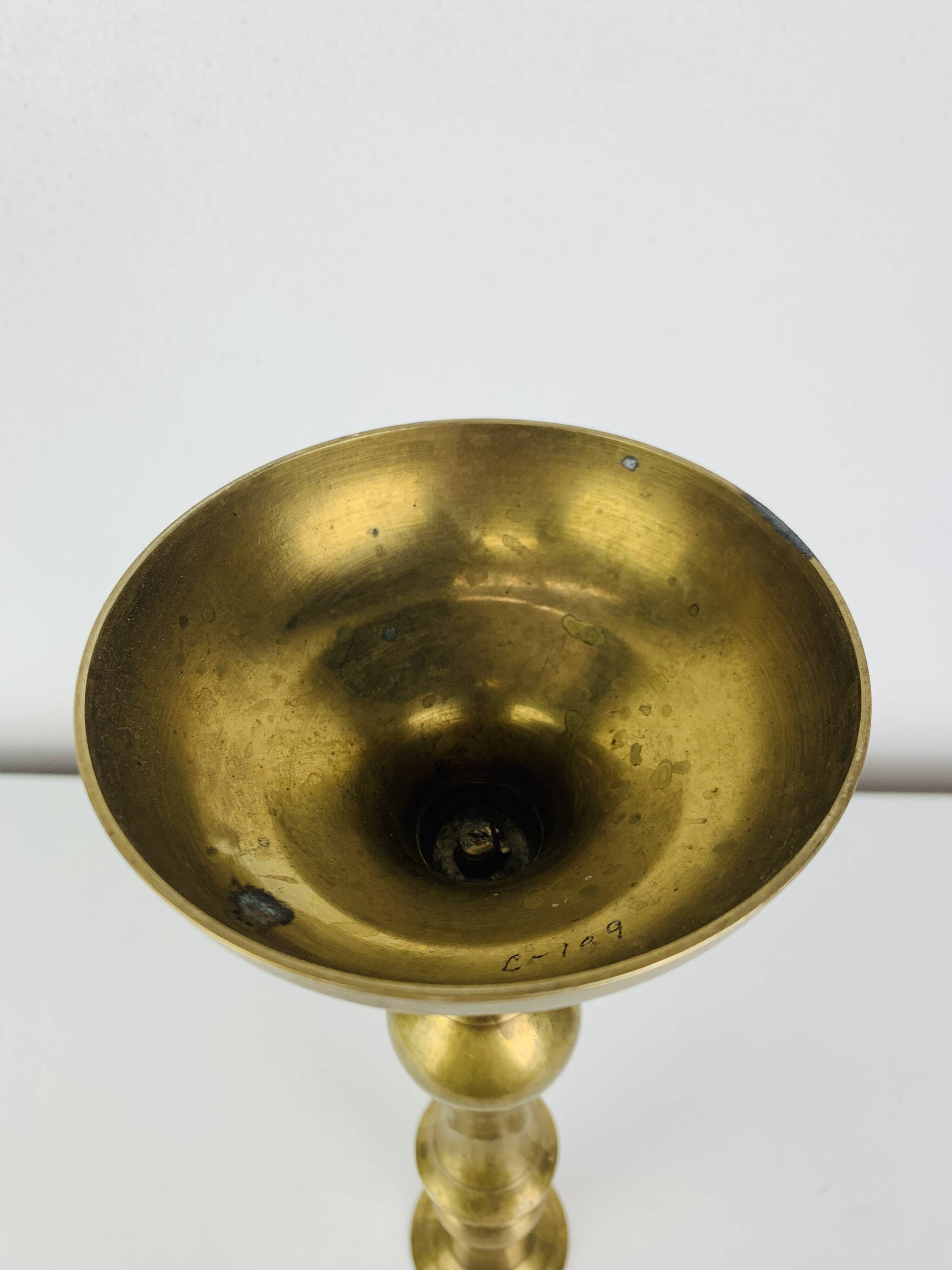 Vintage brass candlestick 26 cm