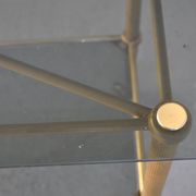 Serving style 1940 on gilded bronze smoked glass top