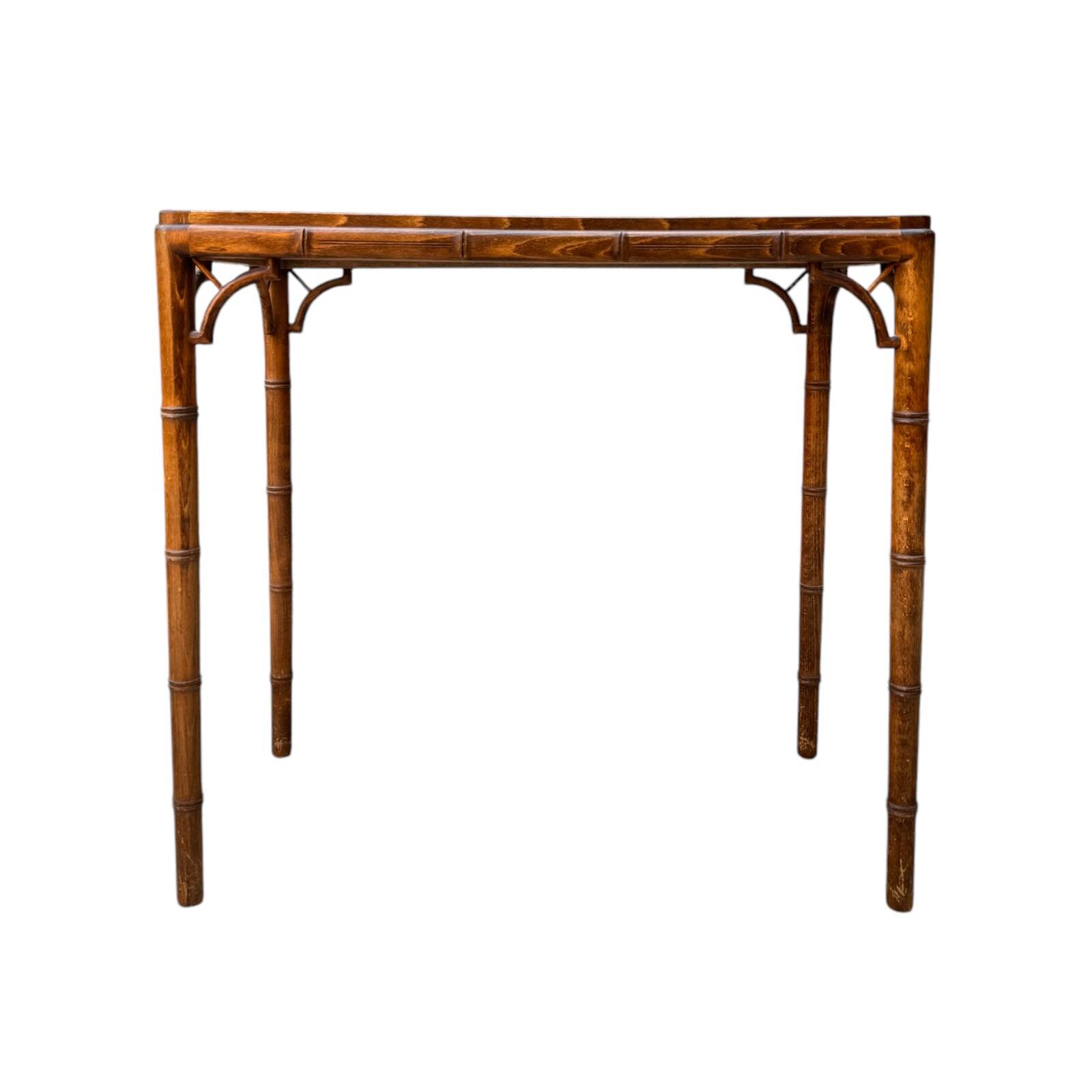 Console en faux bambou de style Chippendale