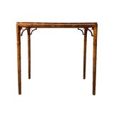Chippendale Style Faux Bamboo Console Table