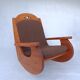 Large brutalist pine rocking chair from Wasa, 1987