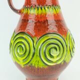 vintage 1960s 70s jasba ceramic VASE floor vase model N 322 13 45 squiggle pattern