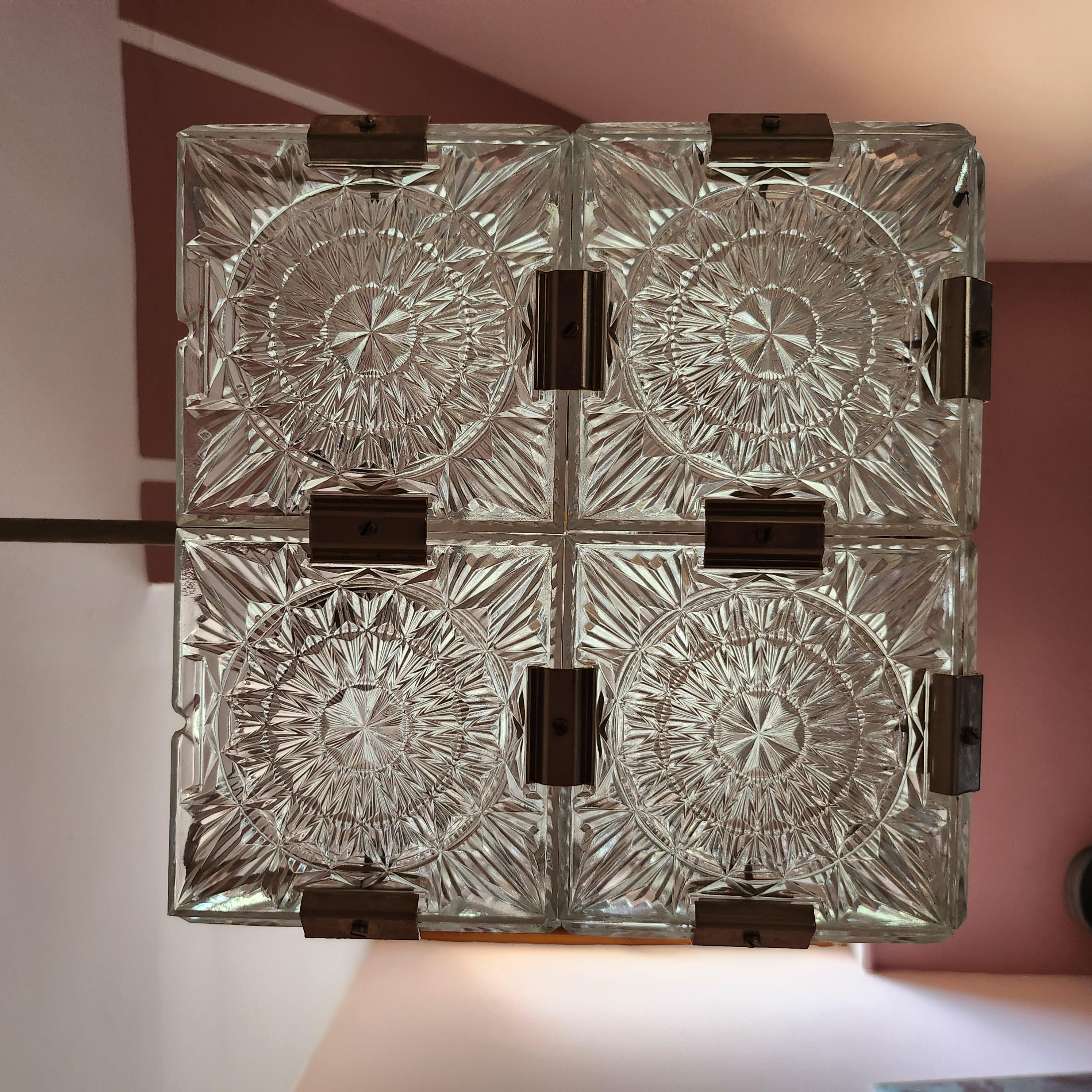 Glass chandelier from the c. 1970