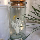 vintage pierrot glass jar