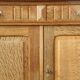 Vintage 1970 Danish Brutalist Light Oak Sideboard, Style of Henning Kjærnulf