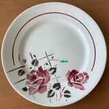 6 antique dessert plates in faience from badonviller