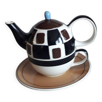 Vintage individual teapot signed jodi-nv