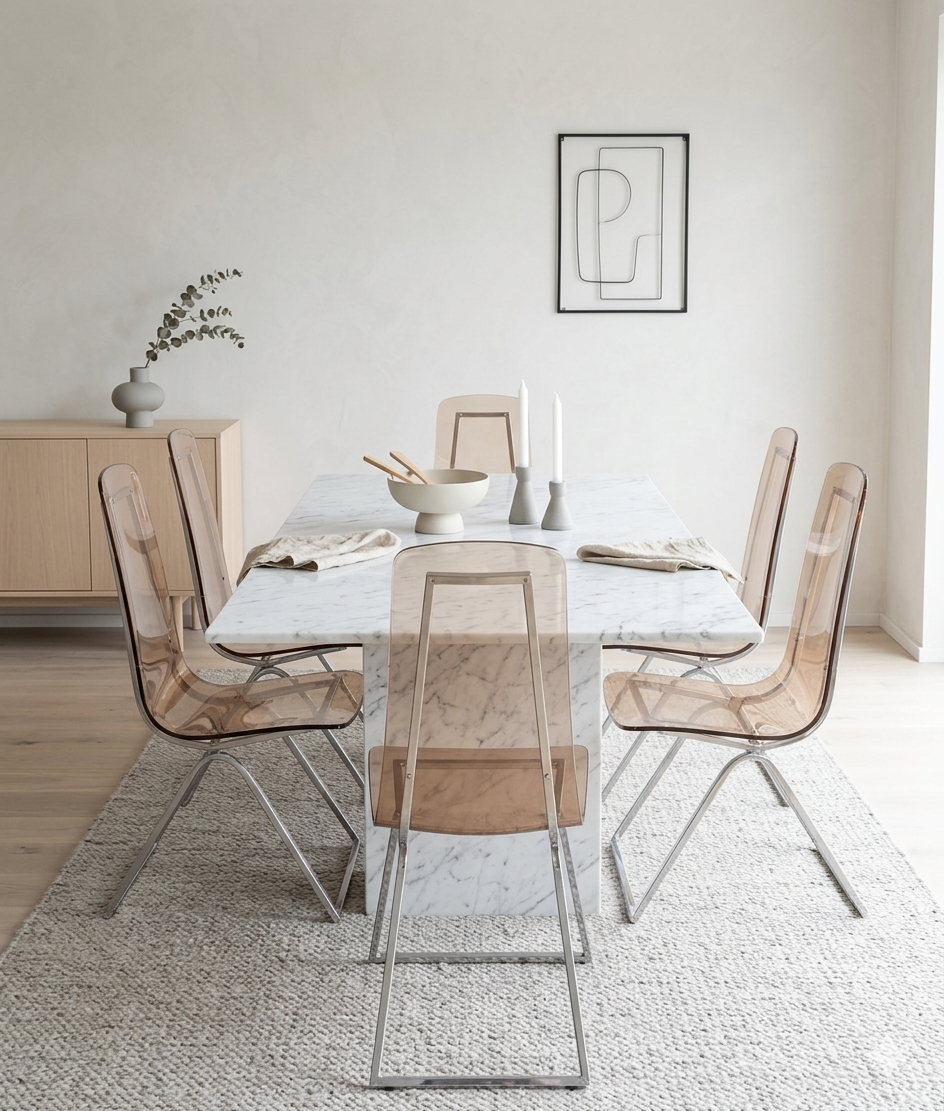 Suite de 6 chaises CH4 d'Edmond Vernassa  , circa 1970'